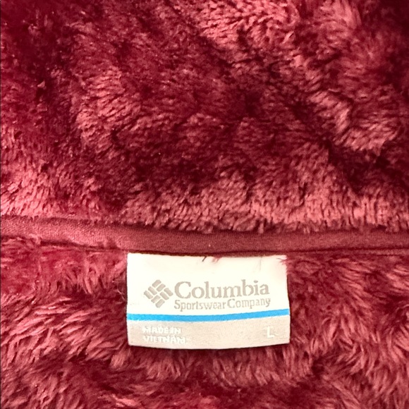 Columbia Women's Fire Side II Sherpa Full Zip Fleece Jacket Marionberry color L - Picture 6 of 15